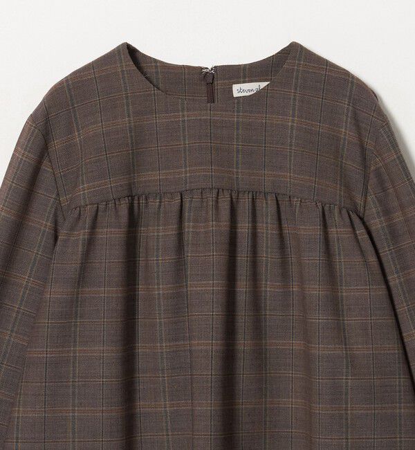 STEVEN ALAN「＜Steven Alan＞チェック ギャザー ブラウス」|チュニック|