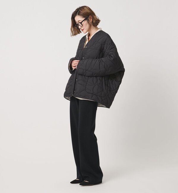 conte「【別注】＜manipuri for conte＞キルティングジャケット」|ノーカラーコート|
