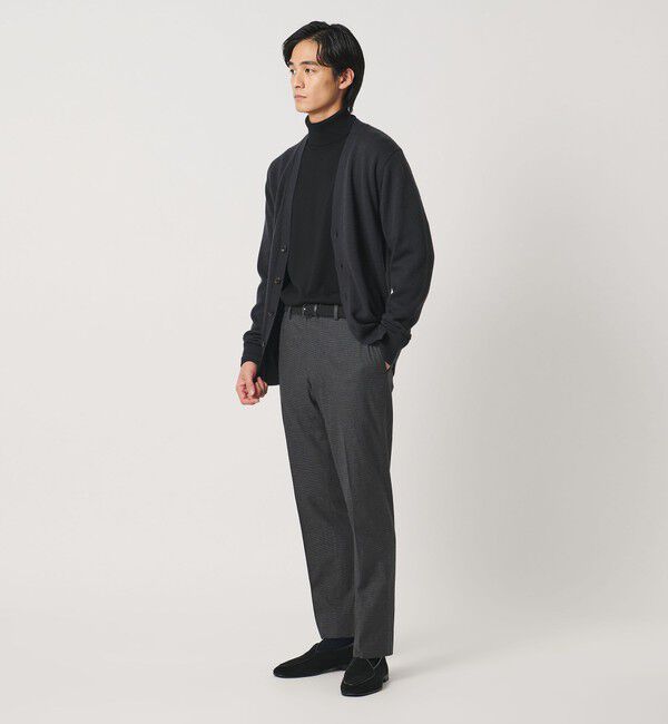 UNITED ARROWS「ハウンドトゥース サイドエクステンド ノープリーツ スラックス COMFORT EASY-MODEL」|スラックス|