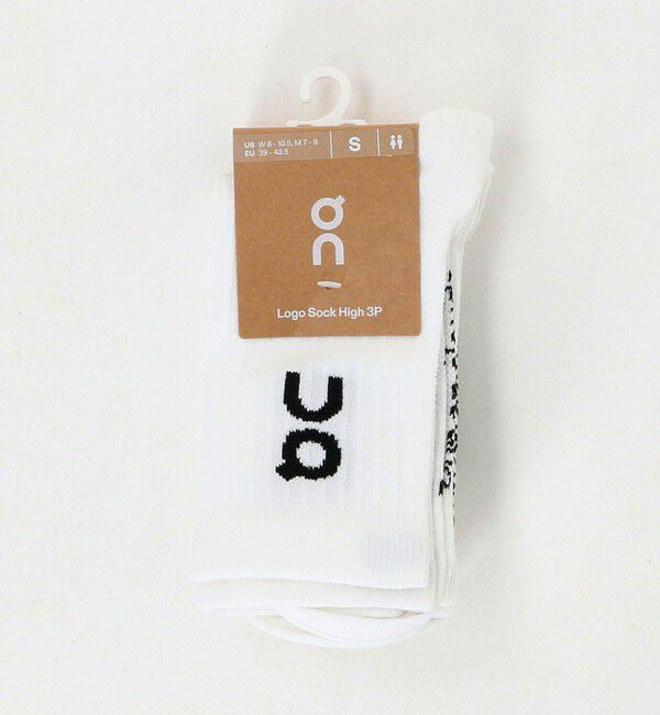 UNITED ARROWS green label relaxing「＜On＞LOGO SOCK HIGH 3パック ソックス」|ソックス|