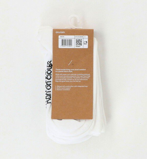 UNITED ARROWS green label relaxing「＜On＞LOGO SOCK HIGH 3パック ソックス」|ソックス|