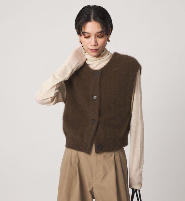 UNITED ARROWS green label relaxing「ヘアリー 2WAY ニット ベスト」|ベスト・ジレ|