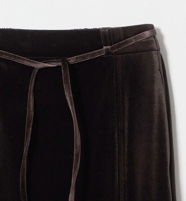 UNITED ARROWS green label relaxing「＜GLR_MINE＞ベロア Iライン スカート」|タイト|