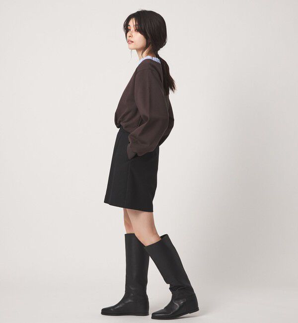 EMMEL REFINES「＜EMMEL REFINES＞EM フリルVネック ウラケ プルオーバー」|Tシャツ・カットソー|