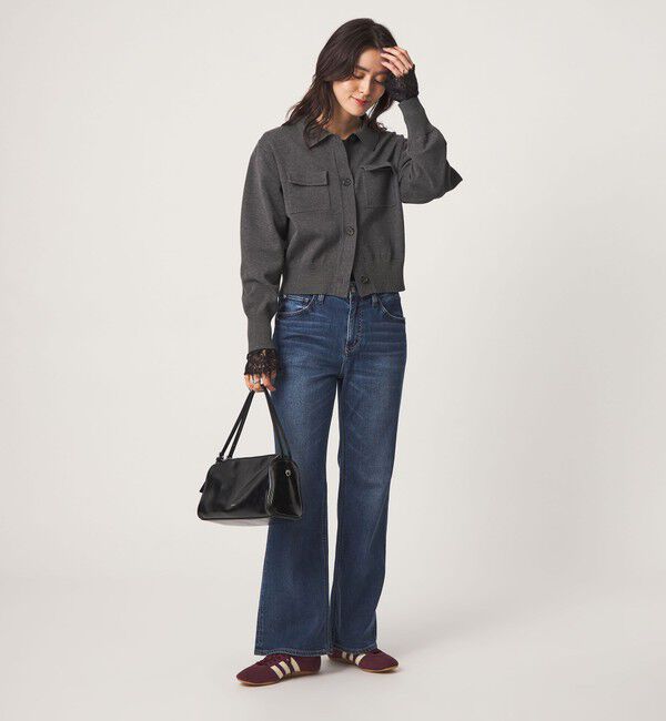 UNITED ARROWS green label relaxing「テレコ ソデ レース プルオーバー」|Tシャツ・カットソー|