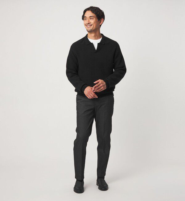 UNITED ARROWS green label relaxing「【WEB限定】JUST fit ミドルゲージ スキッパー ニット」|ニット・セーター|