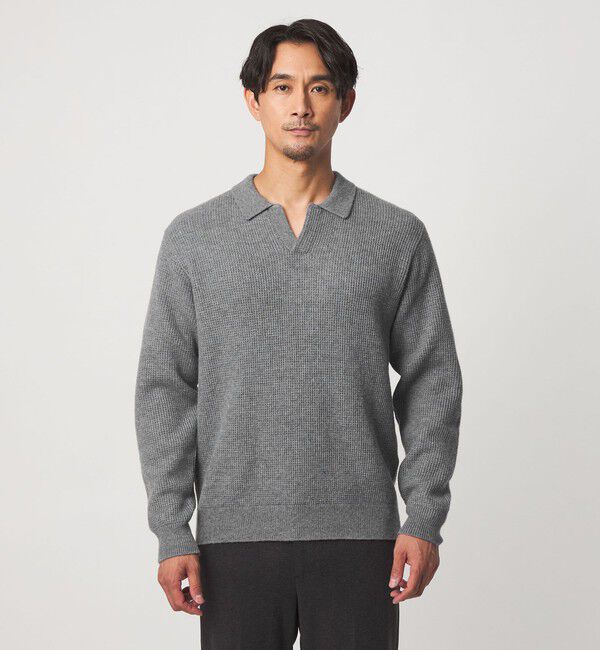 UNITED ARROWS green label relaxing「【WEB限定】JUST fit ミドルゲージ スキッパー ニット」|ニット・セーター|