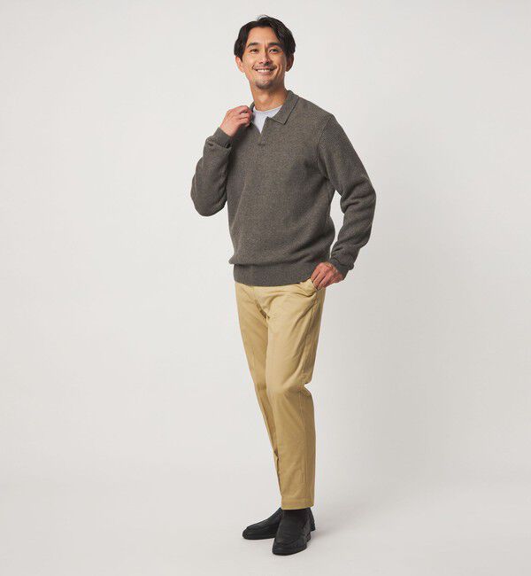 UNITED ARROWS green label relaxing「【WEB限定】JUST fit ミドルゲージ スキッパー ニット」|ニット・セーター|