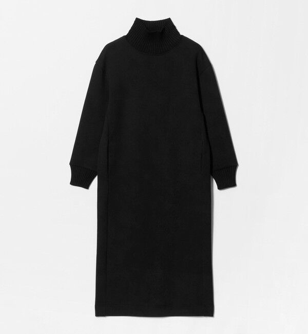UNITED ARROWS green label relaxing「［size SHORTあり］ダンボール ハイネック ワンピース」|ワンピース|BLACK