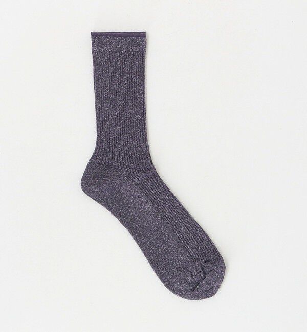 STEVEN ALAN「＜Steven Alan＞グリッター リブ ソックス」|ソックス|PURPLE