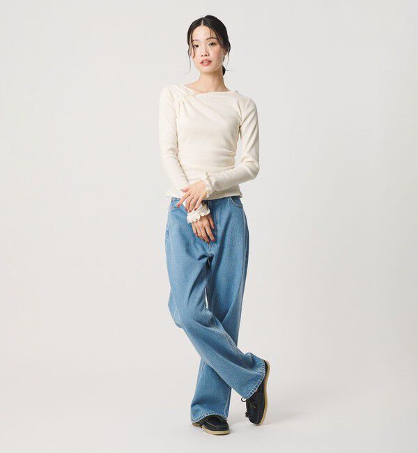 BEAUTY&YOUTH UNITED ARROWS「コットン リブ ボタン ギャザー プルオーバー」|Tシャツ・カットソー|