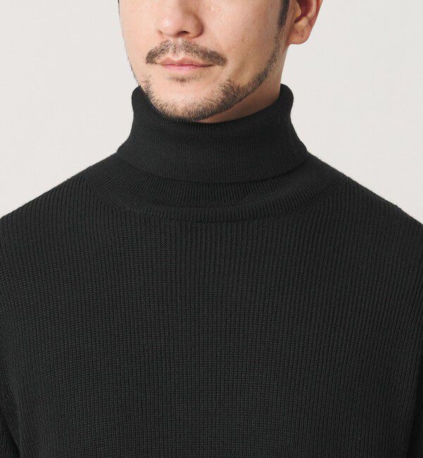BEAUTY&YOUTH UNITED ARROWS「【WEB限定 WARDROBE SMART】マシーンウォッシャブル ウールミックス アゼ タートルネック」|ニット・セーター|