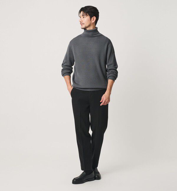 BEAUTY&YOUTH UNITED ARROWS「【WEB限定 WARDROBE SMART】マシーンウォッシャブル ウールミックス アゼ タートルネック」|ニット・セーター|