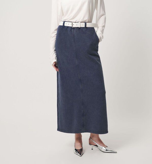 ER「＜ER＞ウォッシュド スウェット ロングスカート」|スカート|NAVY