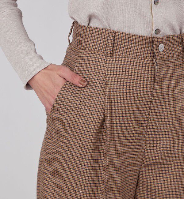 MACPHEE「ウールナチュラルストレッチ タックワイドパンツ」|その他|