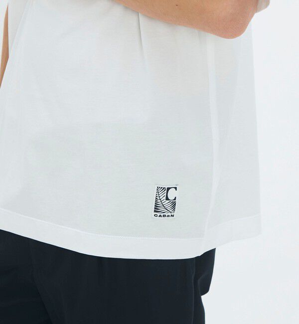 CABaN「CABaN スビンコットン GREEN SHOWERプリントTシャツ」|Tシャツ・カットソー|