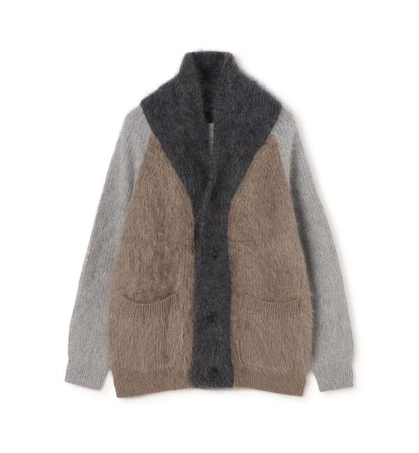 TOMORROWLAND MENS「TOMORROWLAND tricot ウールファー ショールカラーカーディガン」|ニット・セーター|18 グレー系