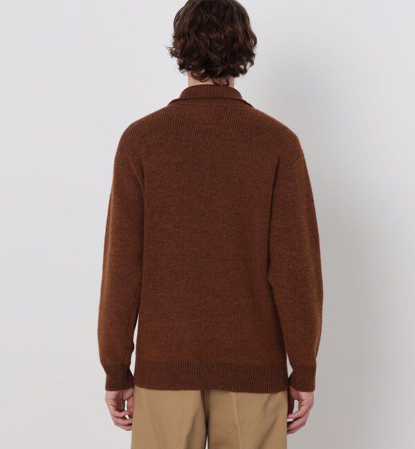 TOMORROWLAND MENS「TOMORROWLAND tricot アルパカ 片畦 スタンドネックポロニット」|ニット・セーター|