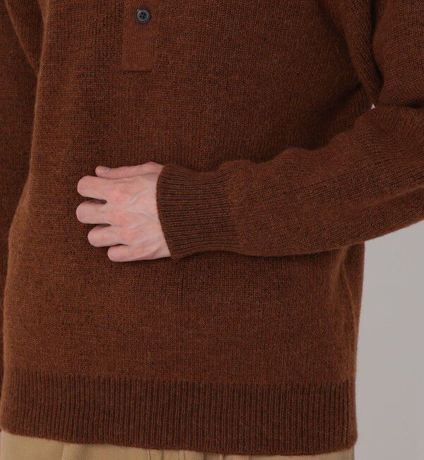 TOMORROWLAND MENS「TOMORROWLAND tricot アルパカ 片畦 スタンドネックポロニット」|ニット・セーター|