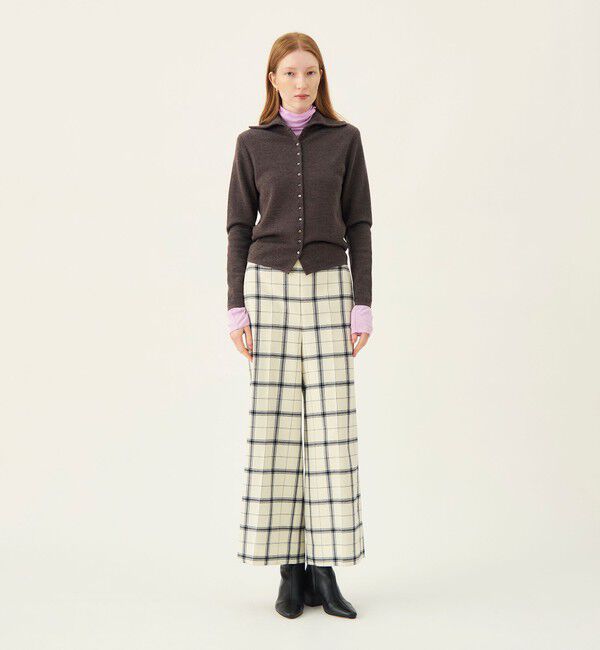 Ballsey「【WEB先行予約】ミリングツイルチェック セミワイドパンツ」|その他|