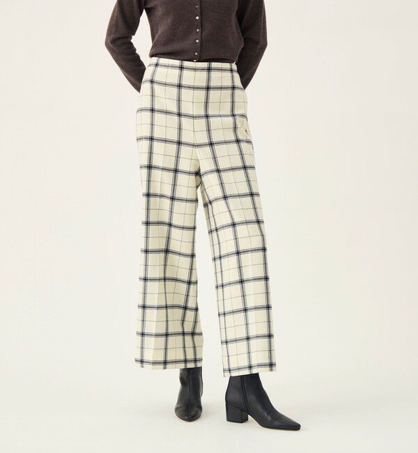 Ballsey「【WEB先行予約】ミリングツイルチェック セミワイドパンツ」|その他|