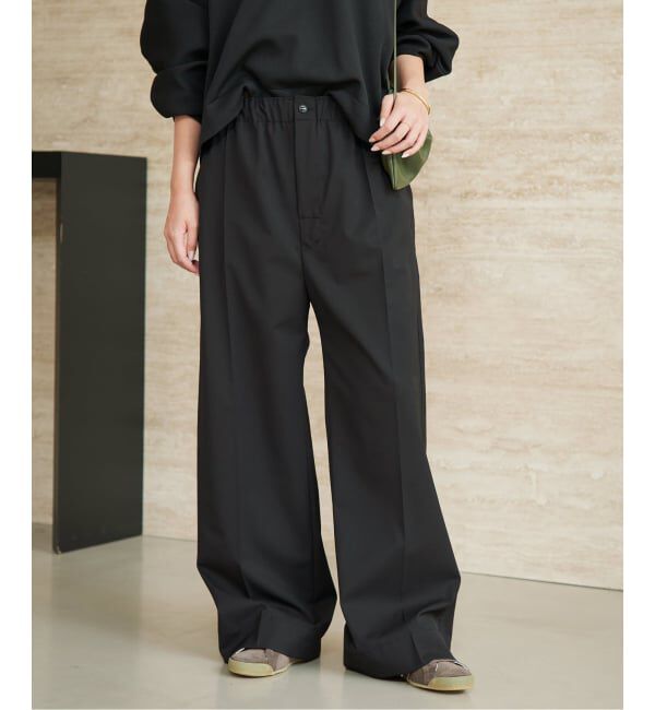 Plage「《予約》useful trouser パンツ」|スラックス|ブラック