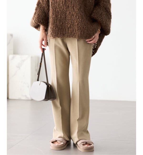 Plage「Stretch cloth パンツ」|スラックス|ベージュ