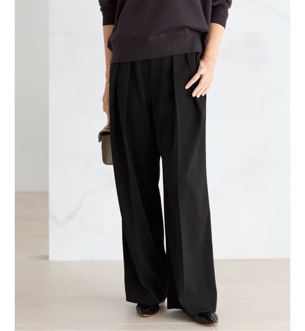 Plage「Two tuck wide パンツ」|スラックス|