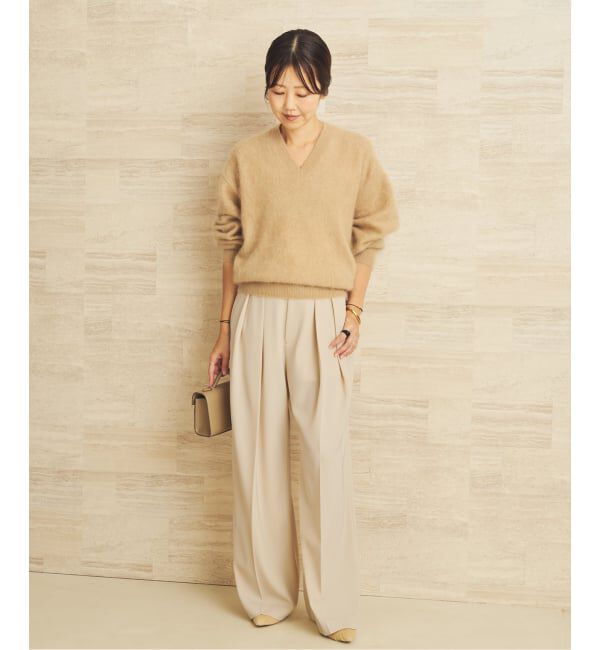 Plage「Two tuck wide パンツ」|スラックス|