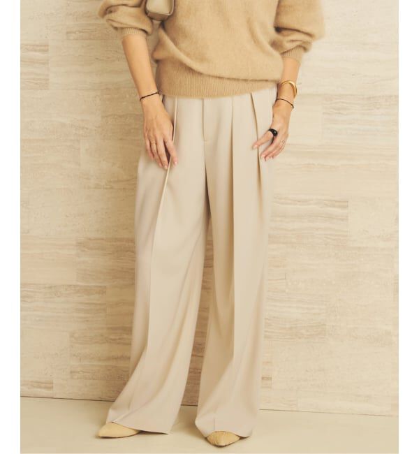 Plage「Two tuck wide パンツ」|スラックス|