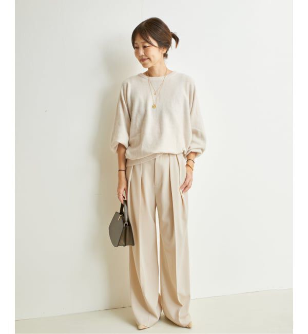 Plage「Two tuck wide パンツ」|スラックス|