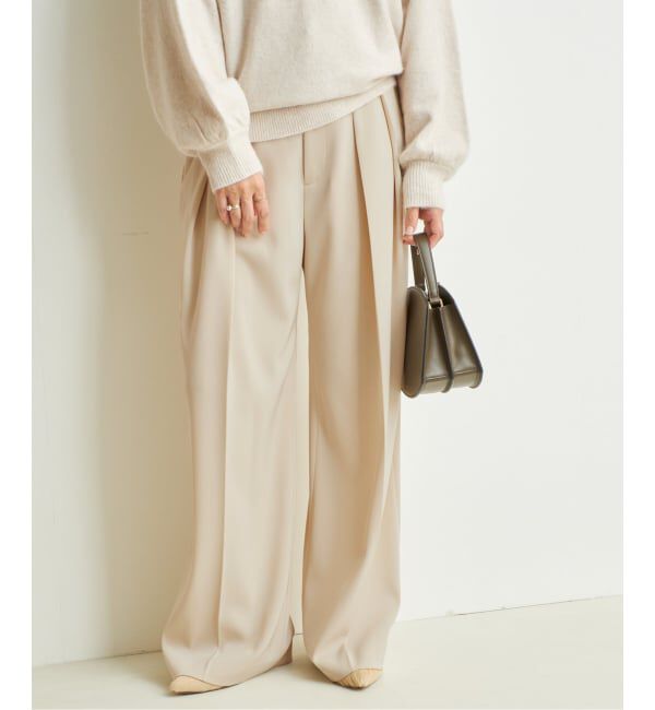 Plage「Two tuck wide パンツ」|スラックス|