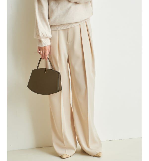 Plage「Two tuck wide パンツ」|スラックス|