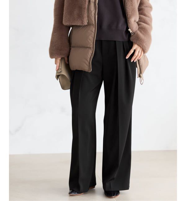 Plage「Two tuck wide パンツ」|スラックス|