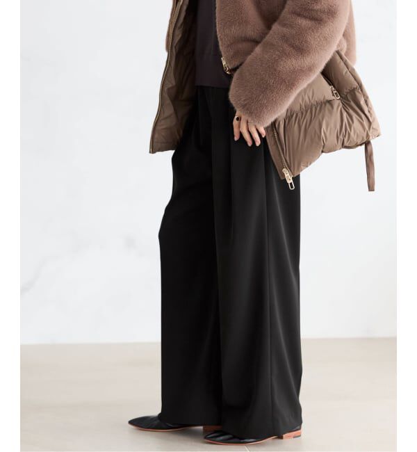 Plage「Two tuck wide パンツ」|スラックス|
