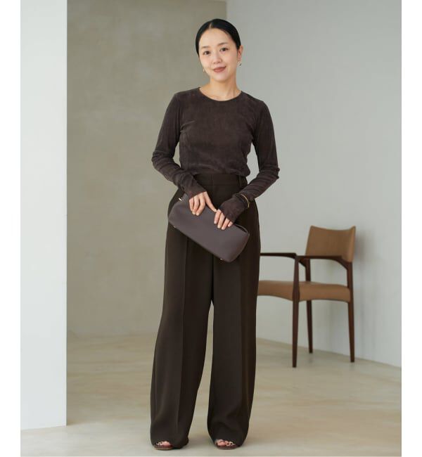 Plage「《追加予約》washable straight パンツ 8」|スラックス|
