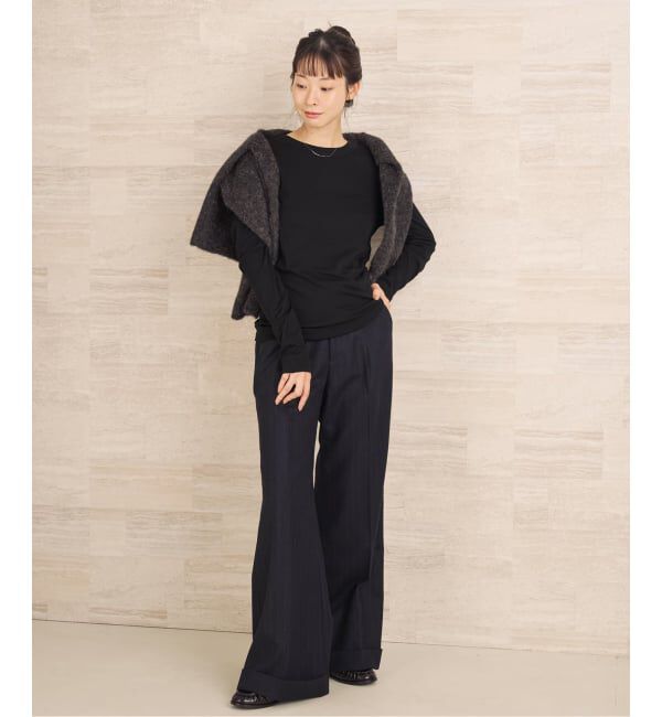 Plage「Stripes  Flare パンツ」|スラックス|