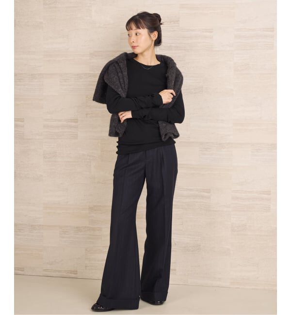 Plage「Stripes  Flare パンツ」|スラックス|