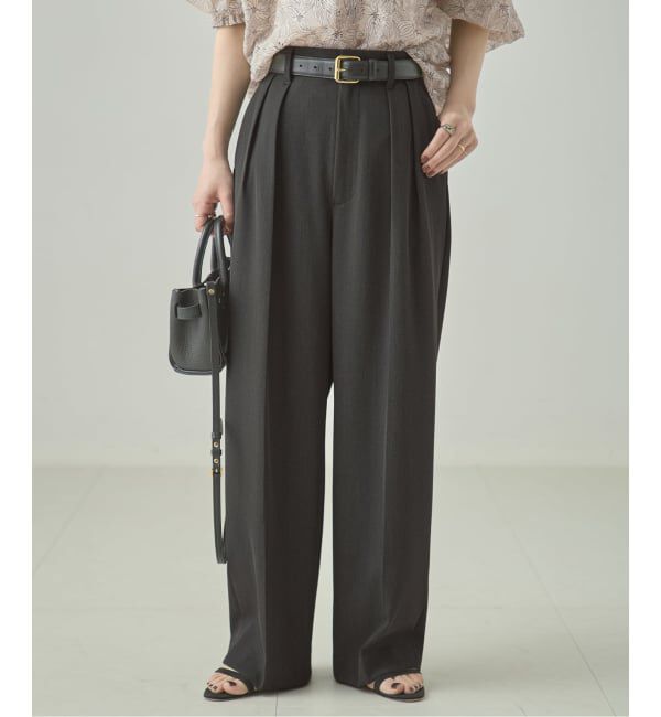 journal standard L'essage「《追加》ヴィスポリギャバパンツ（グレーA・ネイビー）」|スラックス|グレーA