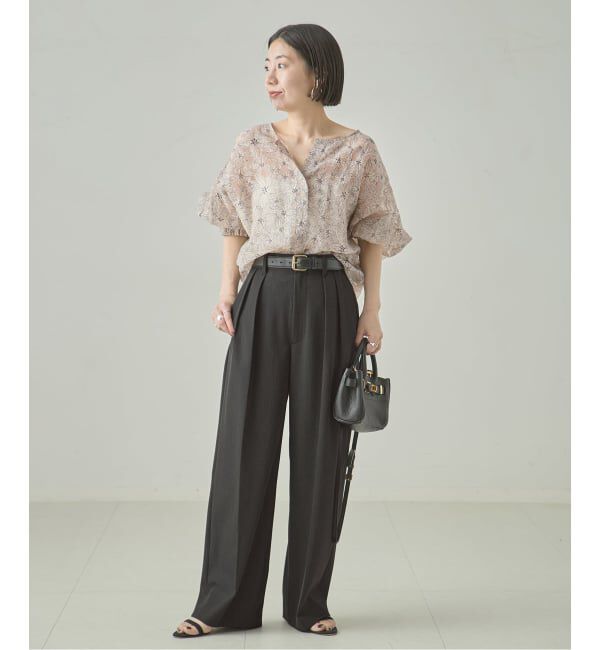 journal standard L'essage「《追加》ヴィスポリギャバパンツ（グレーA・ネイビー）」|スラックス|