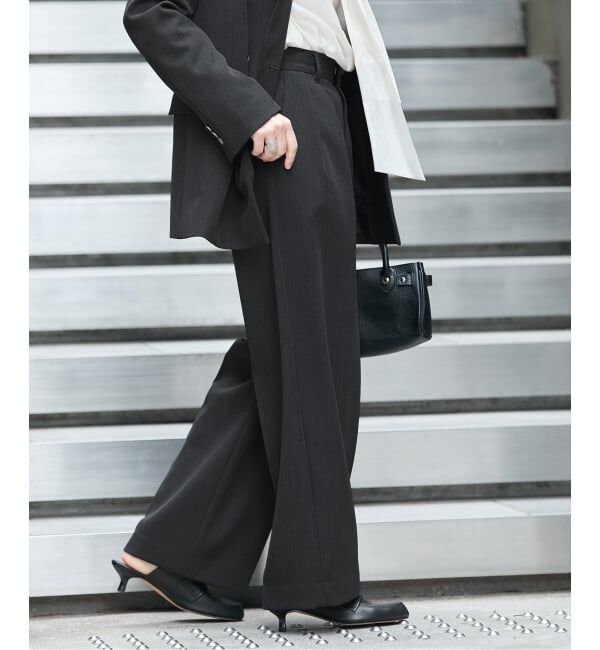 journal standard L'essage「《追加》ヴィスポリギャバパンツ（グレーA・ネイビー）」|スラックス|