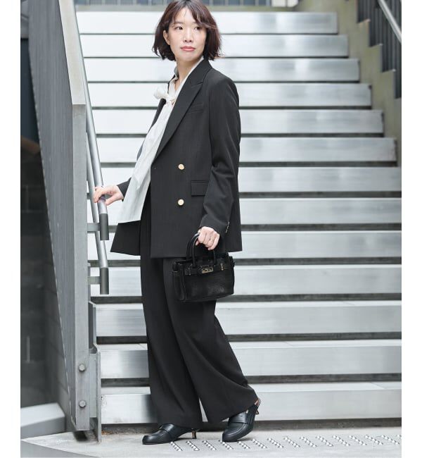 journal standard L'essage「《追加》ヴィスポリギャバパンツ（グレーA・ネイビー）」|スラックス|