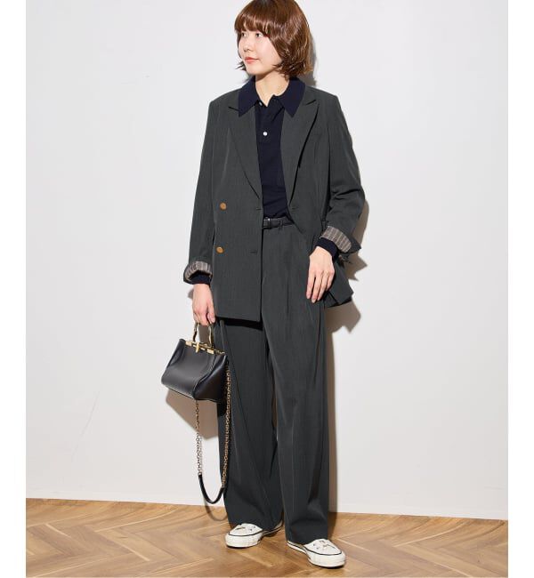 journal standard L'essage「《追加》ヴィスポリギャバパンツ（グレーA・ネイビー）」|スラックス|