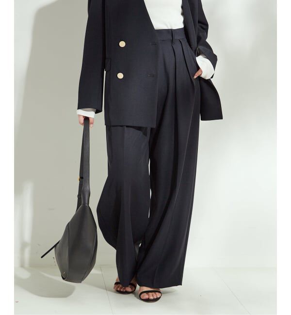 journal standard L'essage「《追加》ヴィスポリギャバパンツ（グレーA・ネイビー）」|スラックス|