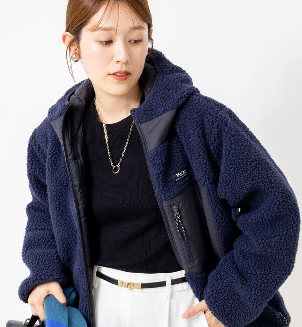 NOLLEY'S「【WEB＆一部店舗限定色アイテム】【TAION/タイオン】ボア&times;ダウンフードミドル(リバーシブル)」|ダウン|