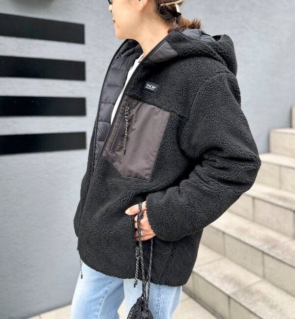 NOLLEY'S「【WEB＆一部店舗限定色アイテム】【TAION/タイオン】ボア&times;ダウンフードミドル(リバーシブル)」|ダウン|