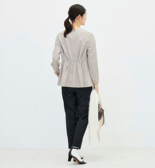 NOLLEY'S「《セットアップ対応》ウォッシャブルハイスペックTRペプラムブラウス」|シャツ・ブラウス|