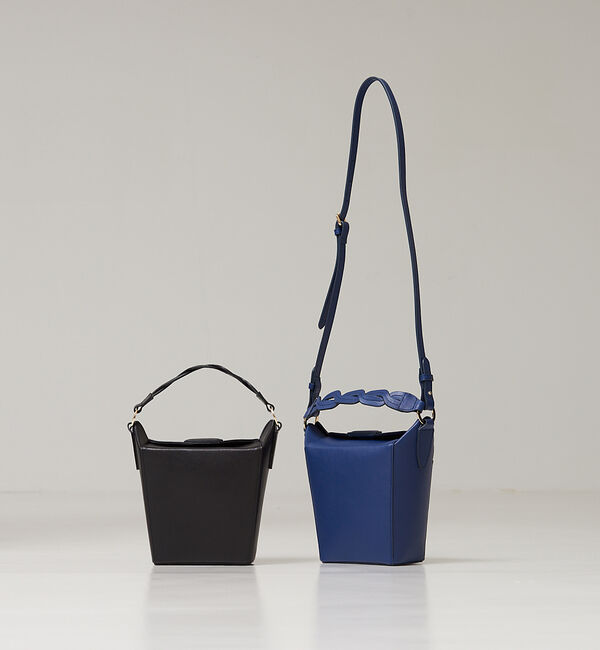 LOWELL things「【GISELe掲載】Macheri/レザーBOX型ハンドショルダーBAG」|ハンドバッグ|