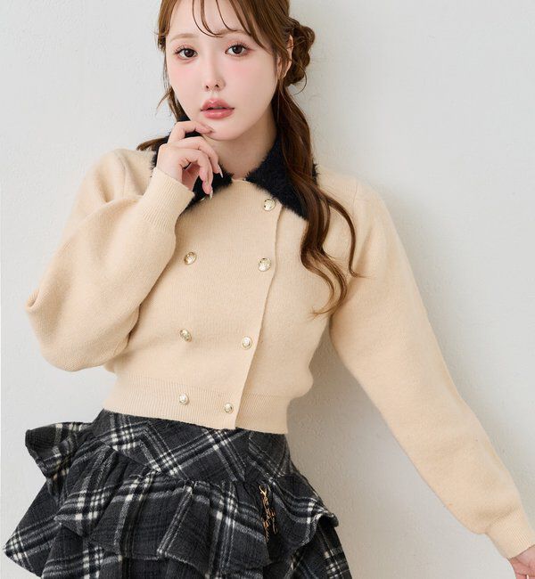 one after another NICE CLAUP「【SMサイズ展開】チャーム付きバックレースアップティアードスカパン」|スカート|
