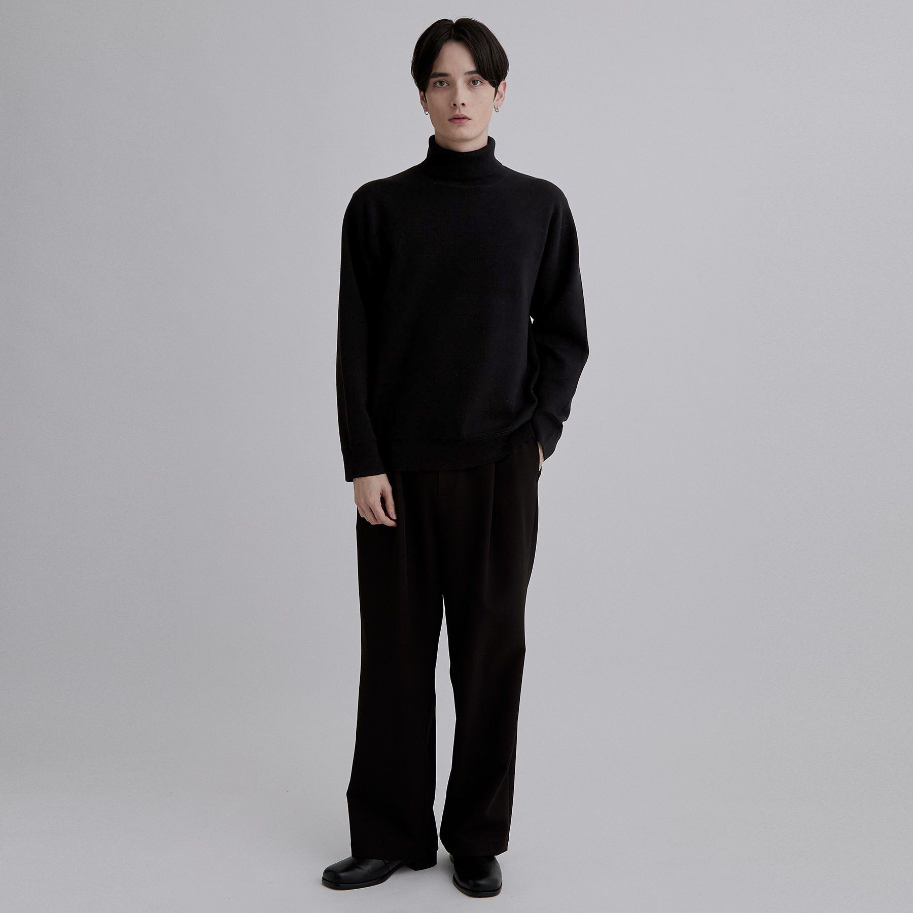 tk.TAKEO KIKUCHI「【吸湿発熱/洗える】ルーズシルエットミラノリブタートルネックニット/ウォッシャブル/イージーケア/ち」|ニット・セーター|